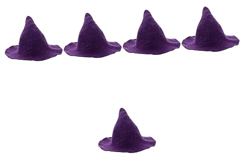 Holibanna 5st Hexenhut Bucket Hat Hexenhüte Für Frauenkostüm Festlicher Party-hexenhut Halloween-haarreifen Hexenhut-gastgeschenke Hut, Mütze Sommerkleid Violett Baumwolle Cosplay Fräulein