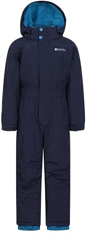 Mountain Warehouse Cloud Kinder Schneeanzug - Wasserdichter, einteiliger Winteroverall mit verschweißten Nähten & Fleece-Futter für Mädchen, Jungen Marine Kinder 164 EU (13 Jahre)