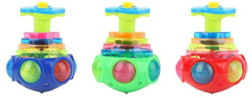 3pack Leuchtende Kreisel Musik-Kreisel Blinkende Kreisel Kreisel Kreisel Spielzeug Geschenke für Kinder Geburtstag Favorit