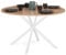 IDMarket Esstisch, rund, Alix, 4-6 Personen, Spinnenfuß, Holz und Weiß, 110 cm