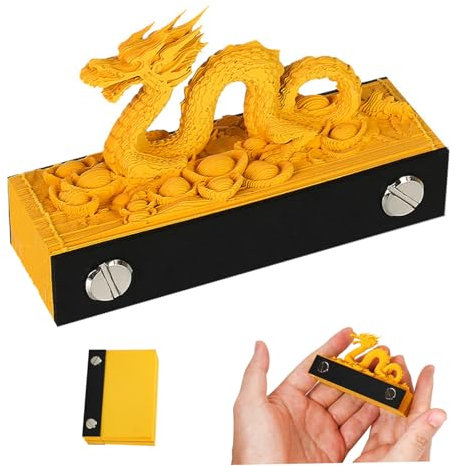 Bloc-Notes 3D en Forme de Dragon Chinois décoratif Anti-Stress, Bloc-Notes 3D, Notes Autocollantes 3D, Bloc-Notes 3D, année du Dragon, Bureau, Salon, Bureau, Cadeau pour collègue, ami