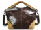 Le'aokuu Womens Echte echte Leder -Vintage -Schulterhandtaschen Crossbody Messenger Tasche Satchel Geldbörse（X Dunkler Kaffee）