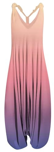 Vasreyy jeanslatzhose damen hosenanzug sportlich overall sommer Latzhose Blau Kuschelig Arbeitshose Gartenkleidung Arbeitslatzhosen(4XL, Pink)