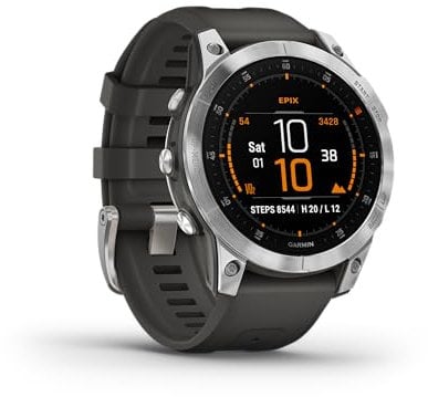 Garmin [Smartwatch epix Gen 2 Premium Multisport GPS, touch screen AMOLED, funzioni avanzate per la salute e l'allenamento, orologio avventura, durata della batteria fino a 16 giorni, acciaio ardesia