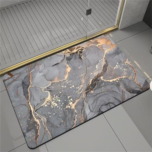 Badezimmerteppich, Badematte Rutschfest, Badteppich, Badvorleger, Duschvorleger, Badematten, Teppich Badezimmer, Bathroom Bath Mat, Badezimmer Teppich, Badematte Stein, Bodenmatte, Botanical24x35in