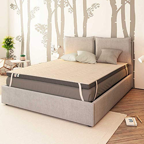 Baldiflex Emporio Matratzenauflage aus Memory-Schaum, 70 x 190 cm, Höhe 6 cm, mit hypoallergenem Bezug, atmungsaktiv, starr