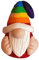 Schlüsselanhänger Wichtel, Bunte Ornamente aus Kunstharz, Bunte Zwergornamente aus Harz – Miniatur-Zwerge aus Regenbogen-Harz für Rasen, Garten, Hof, Balkon,