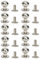 Lot de 10 rivets à tête ronde et vis en alliage de zinc massif pour ceinture, sangles, sac (10 mm)