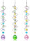 H&D HYALINE & DORA 3er Set Kristall Sonnenfänger für Fenster hängen Doppelspirale Gazing Ball Spiral Tail Rainbow Maker Wind Spinner Outdoor für Garten Terrasse Veranda Weihnachten