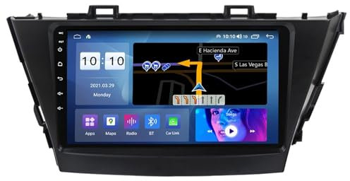HYNMSM Android 12.0 Autoradio per P-Rius Plus V Alpha 12-17 Navigazione GPS Satellitare 9'' Touchscreen Lettore Multimediale Ricevitore FM BT con 4G 5G Wifi SWC DSP Mirror Link Carplay M100S 4 core 1