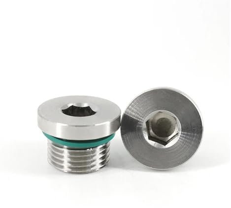 1pc Metric Male Thread 304 Stainless Steel Hex Socket End Cap ED Fluorine Rubber Ring Flange Hexagon Oil Water Pipe Fitting(M60x2)