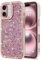 Lafunda for iPhone 16 Case for Womens Girls, Luxury Bling Glitter Diamond Crystal Festival Shiny Case Camera Protection Shockproof Silicone TPU Phone Cover for iPhone 16 6.1, Pink