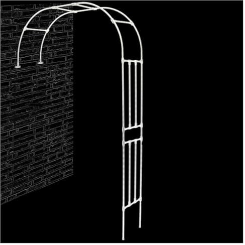 Großer robuster Rosenbogen aus Metall, halbe Seite, 280 x 240 cm, wetterfest, für Garten, Hochzeit, Rankgitter