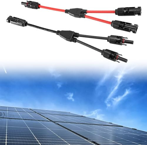 Solarkabel Y Verteiler, Y Stecker Solar, Solarpanel Kabel, Y Stecker Fotovoltaik Kabel, für Parallel Photovoltaik Anschluss, Solarpanel Kabelstecker, Photovoltaik Steckverbinder