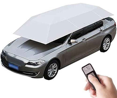 RoyceBee Universal Automatic Car Tent Movable Carport, Fully Automatic Car Cover Umbrella Tent, Portable Retractable Car Shelter, Protection from Hail Snow Sun Bird Poop,B-4.8m/15.7ft