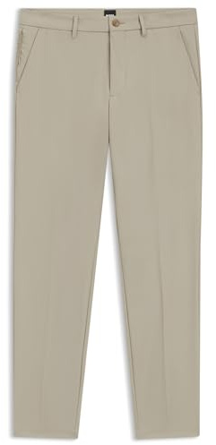 BOSS Mens P-Kaiton1-Zip Slim-fit Trousers in a Cotton Blend