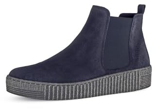 Gabor Damen Chelsea Boots, Frauen Stiefeletten,Best Fitting,flach,Stiefel,Bootee,Booties,halbstiefel,Kurzstiefel,Ocean (EL. Uni),42.5 EU / 8.5 UK