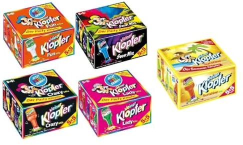 Kleiner Klopfer Party Mix 5 x 25 x 20ml (Crazy/Lady/Fun/Sour/Sunshine)+ Space riegel von Onlineshop Bormann