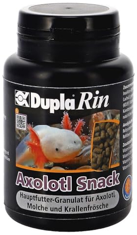 Dupla DuplaRin Axolotl Snack I 80 g I Premium-Granulatfutter für Axolotl, Molche & Krallenfrösche I Für für gesundes Wachstum & Starke Abwehrkräfte I nährstoffreiches Hauptfutter