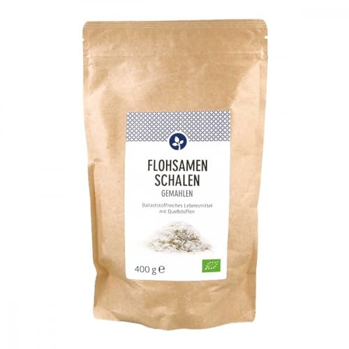 FLOHSAMENSCHALEN gemahlen Bio Pulver 400 g Pulver