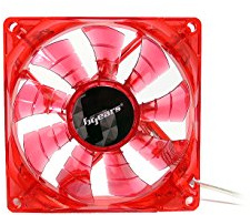Bgears b-PWM 90 mm 2 Ball Bearing 4000 RPM High Speed Fan with Airflow upto 88 CFM and Red LEDs - Translucent Red