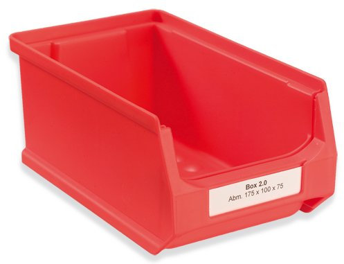 aidB Etiketten für Sichtlagerbox Größe 2, 300 Stück (Pack), praktische Papier-Etiketten zur Beschriftung der Sichtlagerbox der Größe 175x100x75 mm