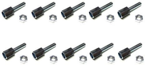 10x Zug Stellschraube Einstellschraube M5 x 20mm passend für Bowdenzug Kupplungszug - Einstellschraube für Mofa, Moped, Mokick - 10 Stück Set
