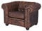 Chesterfield Sessel Clubsessel Cocktailsessel Eco-Leder Fernsehsessel Klassiker Braun gepolstert fha008 Palazzo Exklusiv