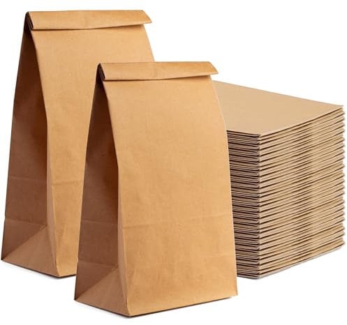 50x braune Beutel 26 x 17 cm - EXTRA STARK - Kraftpapiertüten Geschenktüten Kraftpapier als DIY Adventskalender - Ostern - selber machen Tüten Weihnachten zum befüllen