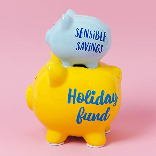 Widdop and Co 'Pennies & Dreams' Double Piggy Bank - Sensible Savings