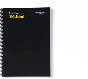 Exacompta - Ref GES7421Z - Guildhall - Essentials Wire bound Single Cash Account Book, A4, 297 x 210mm, 192 Pages of 80gsm Pre-Printed Paper - Receipts, Expenses, Summaries