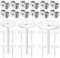 Inntek 300 Pairs (600 Pcs) Boucles d'oreilles en Acier Inoxydable,Clou avec Fermoirs Embouts Papillon, 3 Tailles, pour Fabrication de Boucle d'oreille (Argent)