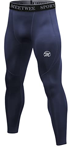 MEETWEE Legging Homme, Running Pantalon de Compression Sport Collant Séchage Rapide Baselayer Long Tight pour Gym Jogging Cyclisme