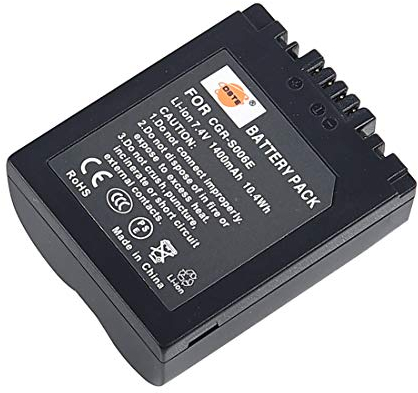 DSTE CGR-S006E S006E Batterie Li-Ion Compatible avec Panasonic Lumix DMC-FZ30 DMC-FZ50 DMC-FZ28 DMC-FZ18 DMC-FZ8 DMC-FZ38 DMC-FZ35 DMC-FZ7