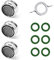 3 piezas de accesorios filtro de grifo de ahorro de agua, aireador de grifo M24, incluye 6 arandelas y 1 llave de aireador cromada, para cocina y baño