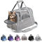 KJSXUUE kleine Hunde Transportbox,transportbox Katze, Atmungsaktive und Faltbare Hundebox mit Verstellbarem, Katzentransportkäfig mit Abnehmbarer Plüschmatratze (Grau)