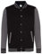 AWDis Just Hoods JH043 Unisex Uni Jacke - Pechschwarz/Holzkohle - S