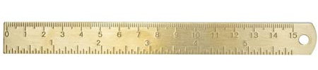 U-M 1 Stück 15 cm Vintage Messing Lineal Lesezeichen Rose Gold Messen Gerade Lineal Schule Schreibwaren Metall Malerei Zeichenwerkzeug Dauerhaft