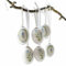 Loberon Osterei 6er Set Fierolla, zart & nostalgisch, feiner Vergissmeinnicht-Print, Vintage-Design, Deko-Eier, Ostern, Osterdeko, Osterschmuck, Porzellan, Polyester, weiß/blau