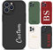 Bitrue Personalized Custom Name Text Phone Case for iPhone 16e 16 15 14 13 12 Pro Max Mini 11 XR Xs X 6 7 8 Plus,Soft TPU+Artificial Leather Material