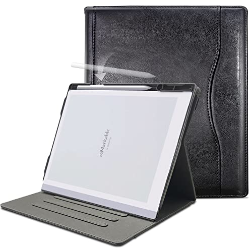 Hülle für Remarkable 2 Tablet 10.3 Zoll (2020 veröffentlicht) - Neues aktualisiertes Design 360 Grad drehbarer Ständer Abdeckung für Remarkable 2 Digital Paper mit Bleistifthalter-Schwarz