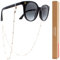 GERNEO® Tulum Chaîne de lunettes et cordon à lunettes de qualité supérieure en différentes couleurs – En or 18 carats ou argent 925 – Chaîne à boules – Unisexe pour lunettes de lecture et lunettes de