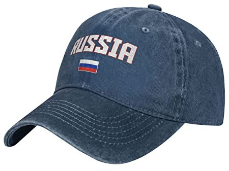 YINGD Cowboy Baseball Cap Russland Flagge Cool Russians Verstellbar Atmungsaktiv Sonnenhut für Männer Frauen, #625, One size