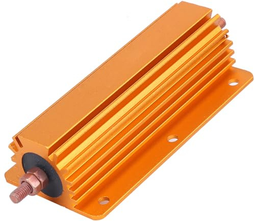 1 Ohm Widerstand, Deosdum Leistungswiderstand Rx24 200 W 1R Widerstand, goldener Aluminiumgehäuse-Widerstand Netzteil, Sensor, Bühne, Audio, 200 Watt Widerstand