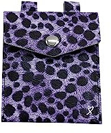 phonecover lover Tasche für Handykette Universal zum Umhängen - Kompatibel mit jedem Handy und Smartphone, Tasche für Handy-Kette, Tasche für Hülle mit Kordel, Tasche für Handyband (Leopard lila)