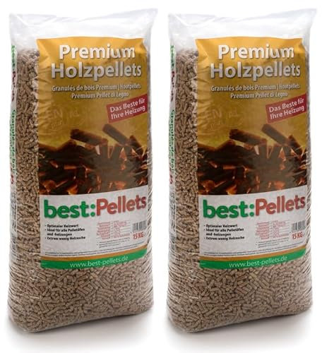 Best:Pellets Holzpellets Heizpellets Weichholz Wood Pellet Öko Energie Heizung Kessel Sackware 6mm (6mm, 30, KG)
