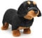 Uni-Toys - Dackel, stehend (ohne Leine) - 28 cm (Länge) - Plüsch-Hund, Haustier - Plüschtier, Kuscheltier