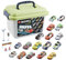 30 Pièce Lot Petites Voitures Jouets Metal Voiture Jouet Enf-ant Cascadeuse Mini Voitures De Course Apporter Valise Avec Carte Routière Et Panneau Routier De Course Voiture En Alliage STEM Pour Enfant