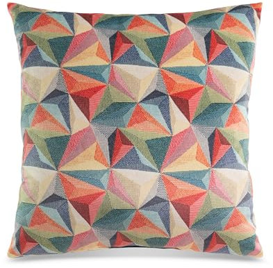 Quantum Interior by Maxland Dekokissen gefüllt extra Weich in Samtoptik Zierkissen für Sofa, Bett und Sessel ca. 50x50 (Bunt 2)