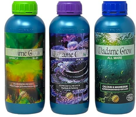 Madame Grow - Abono Natural Premium - Fórmula Avanzada para Todo Tipo de Semillas - 3 x 1 L